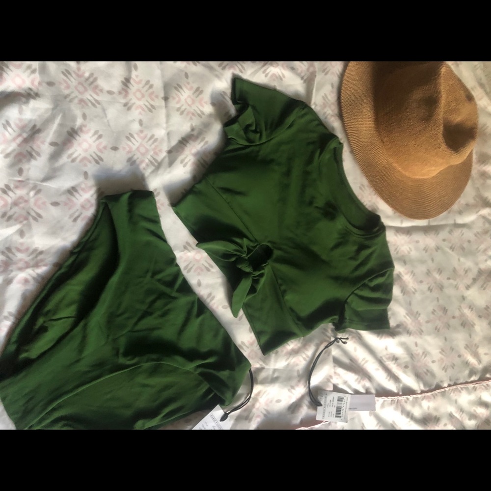 New Robin Piccone Ava Knot Front Bikini & Bottom
